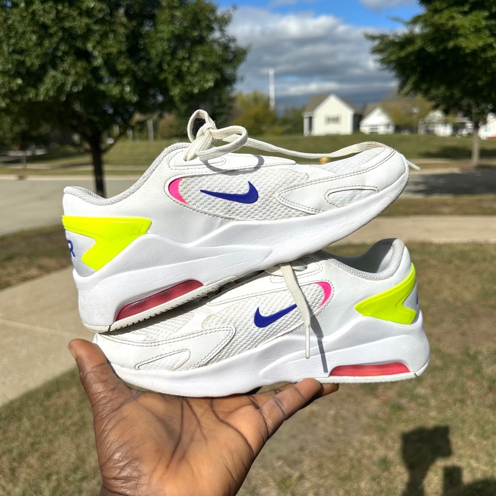 Nike Air Max Bolt AMD Athletic Shoes Women Sz 6.5 White Indigo Burst Pink Blast - Picture 11 of 13